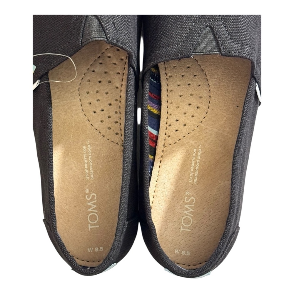 Toms Women's Black Canvas Flats - Picture 7 of 13